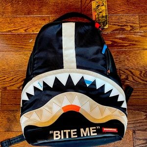 Black spray ground backpack